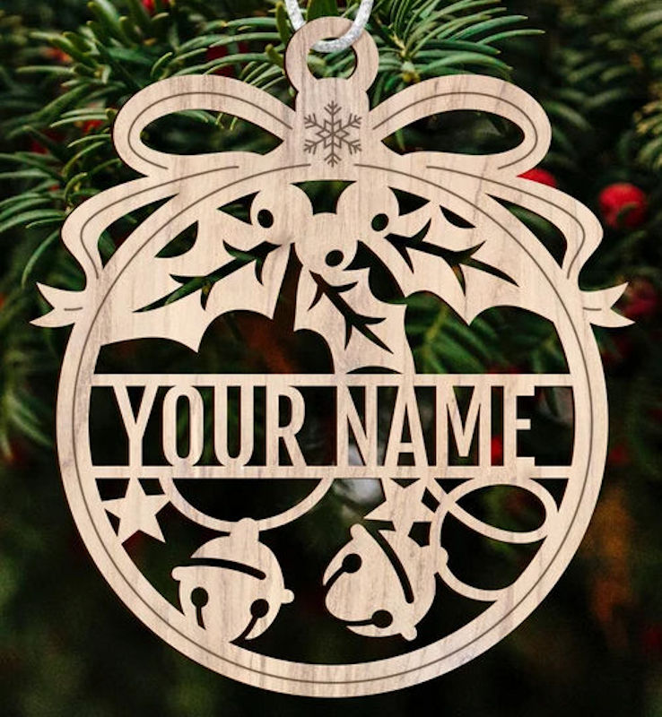 Personalized Christmas Ornament - Baltic Birch